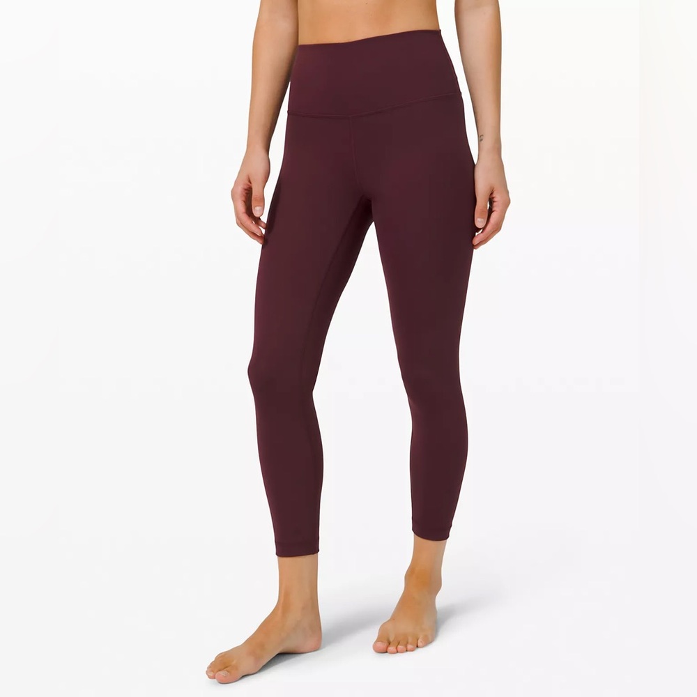 Lululemon wunder train leggings in cassis 25in; size 10; $50